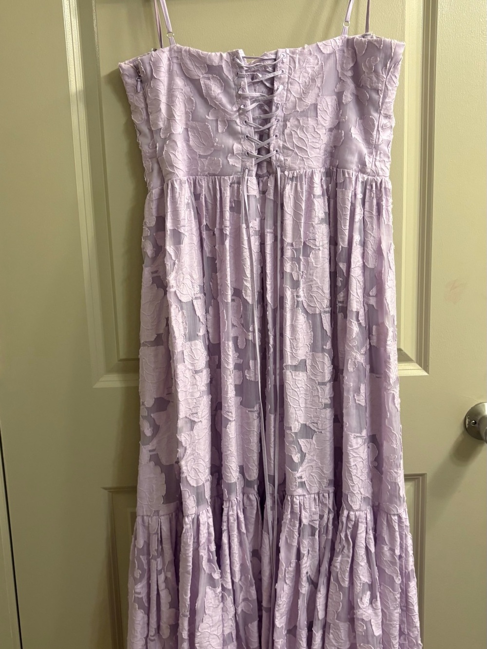 House of CB Lilac Lace Bustier Midi Dress - Picture 4 of 4